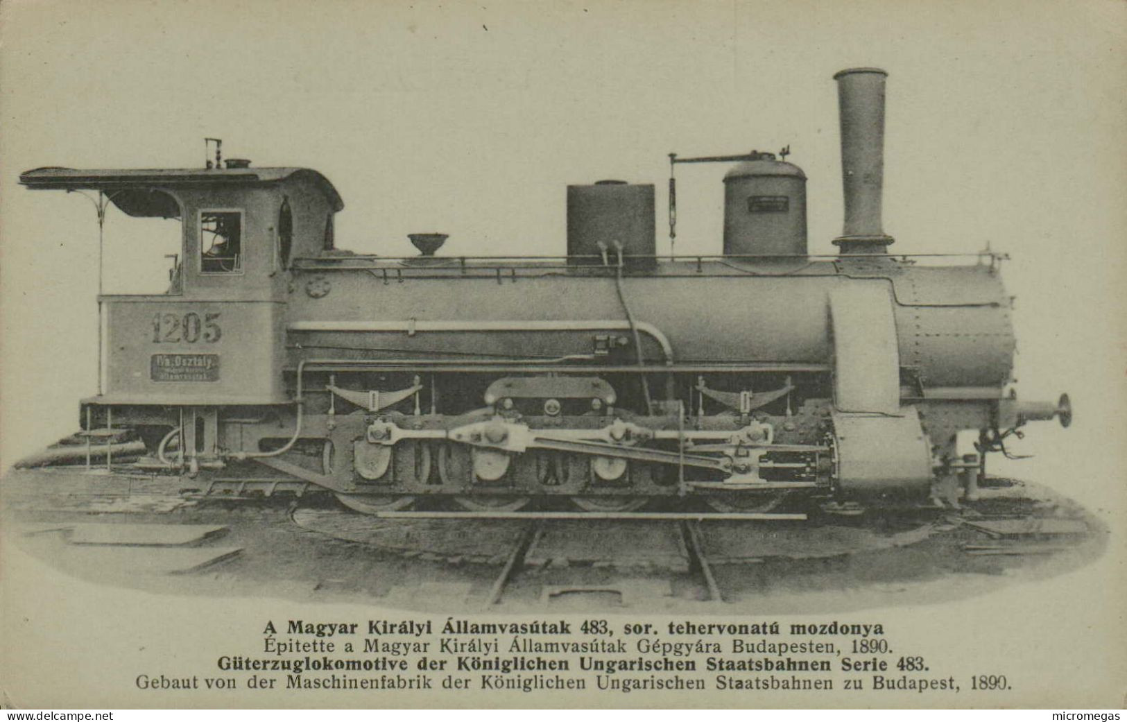 Hongrie - Güterzuglokomotive Der Königlichen Ungarischen Staatsbahnen Serie 483 - Budapest, 1890 - Trains