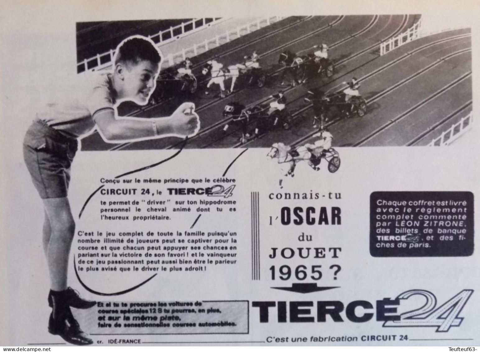 Publicité De Presse ; Jouets Circuit Tiercé24 - Advertising