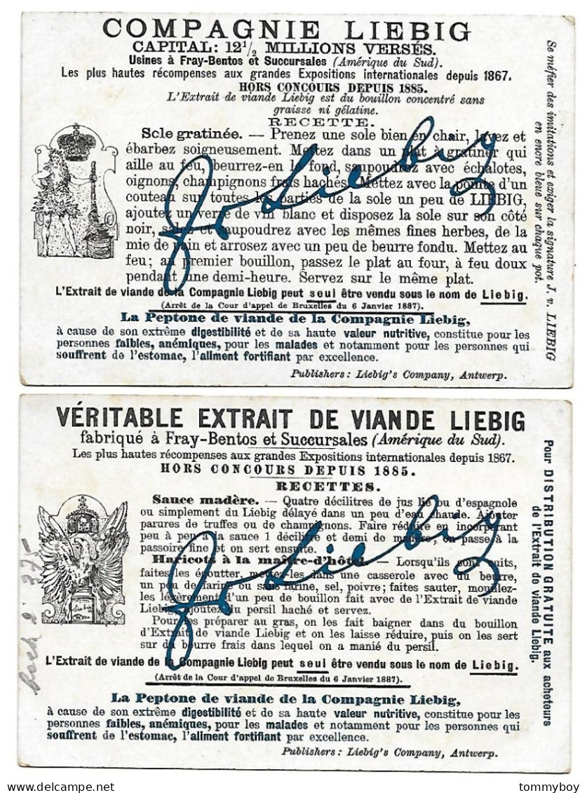 S 593, Liebig 6 Cards, Chants Nationaux De Différents Pays (spots On Backsites) (ref B13) - Liebig