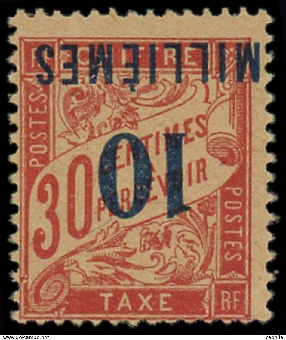 ** PORT-SAID - Taxe - 7A, Surcharge Renversée, Signé Calves: 10m. Sur 30c. Rouge-carmin - Unused Stamps