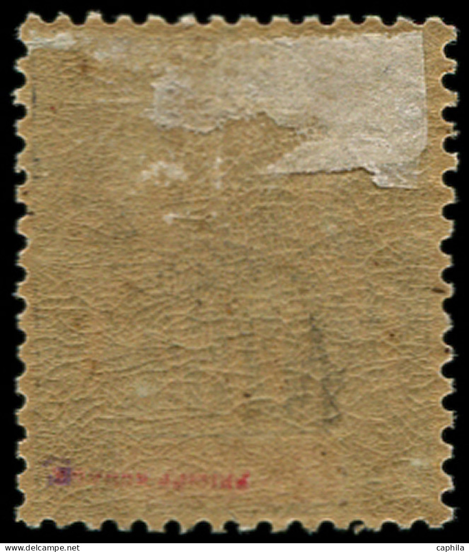 * REUNION - Poste - 43a, Double "Réunion": 75c. Violet-noir S. Jaune - Unused Stamps
