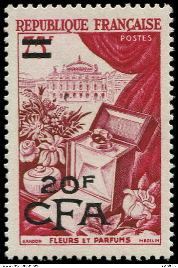 ** REUNION - Poste - 319, Essai De Surcharge Chiffres Et CFA En Bas: Fleurs Et Parfums (Maury) - Unused Stamps