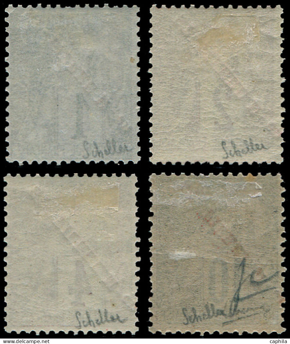 * SAINT PIERRE & MIQUELON - Poste - 31a/34a, Surcharges Renversées, Signés Scheller - Unused Stamps