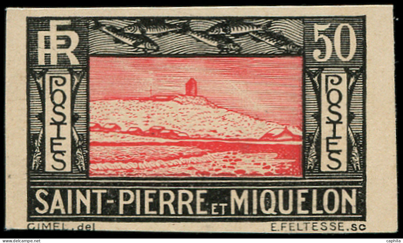 (*) SAINT PIERRE & MIQUELON - Poste - 147, Essai De Couleur Non Dentelé: 50c. Phare - Unused Stamps