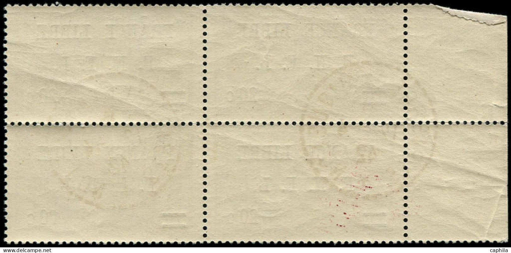 O SAINT PIERRE & MIQUELON - Poste - 274, Bloc De 4: 20c. S. 10c. Brun-jaune France Libre - Used Stamps