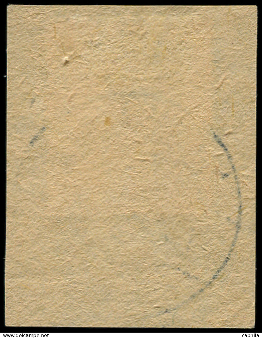 O SARRE - Poste - 1a, Surcharge Renversée, Sur Fragment: 2p. Gris-olive - Gebraucht