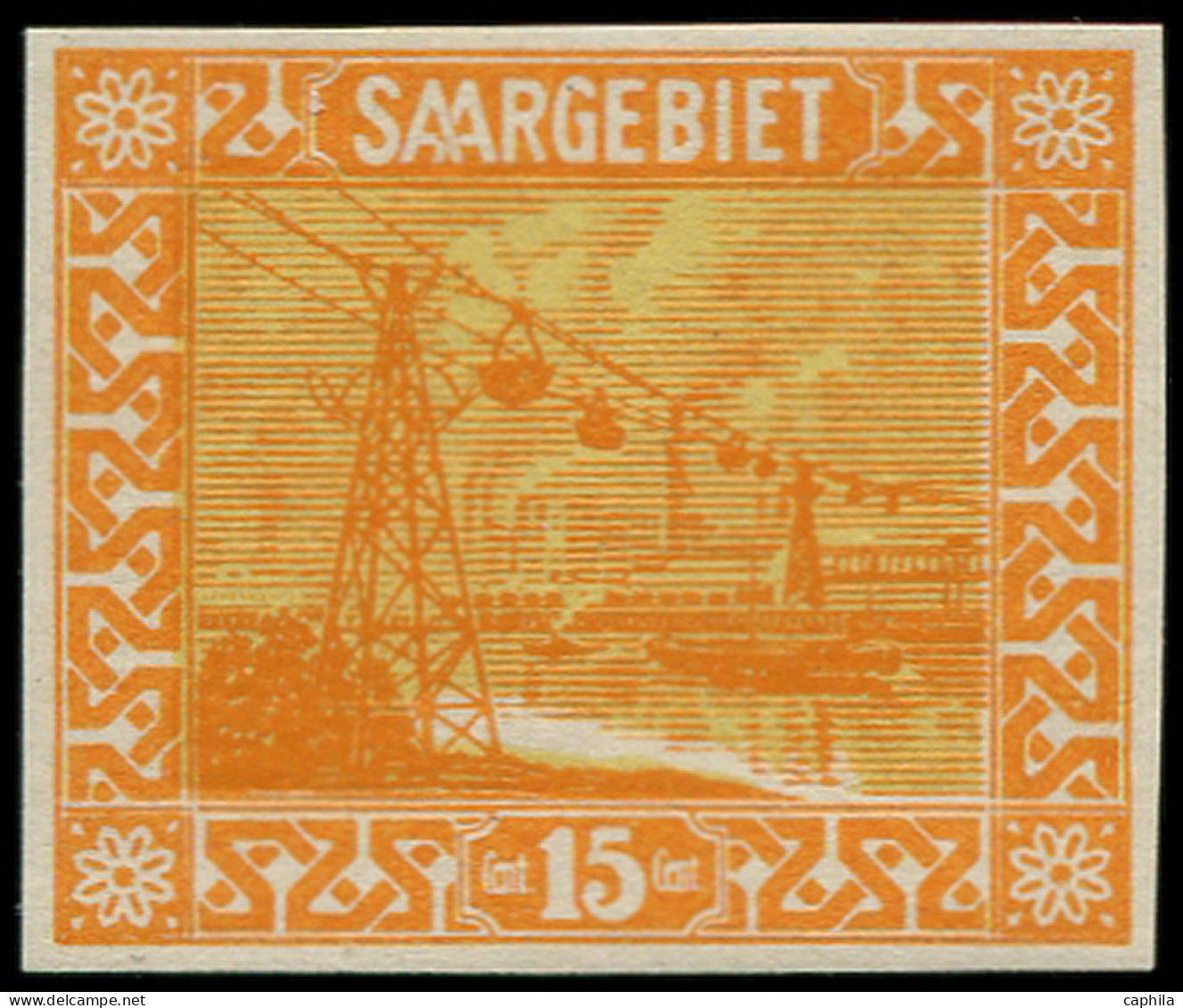 ** SARRE - Poste - 86, Essai De Couleur En Orange, Non Dentelé: 15c. Transbordeur - Unused Stamps