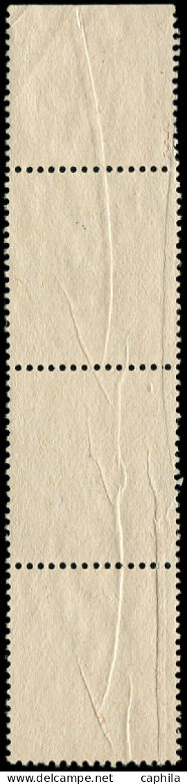 (*) SARRE - Poste - 208, Bande De 3 Pli Accordéon: 40p. Brun - Unused Stamps