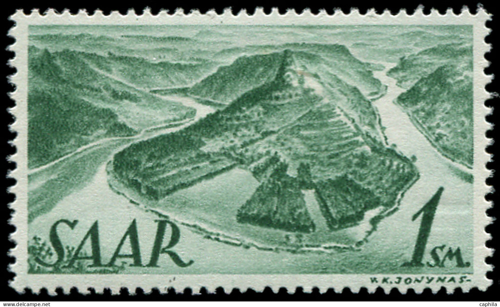 * SARRE - Poste - 228A, Surcharge à Sec, Signé: 1m. Vert - Unused Stamps