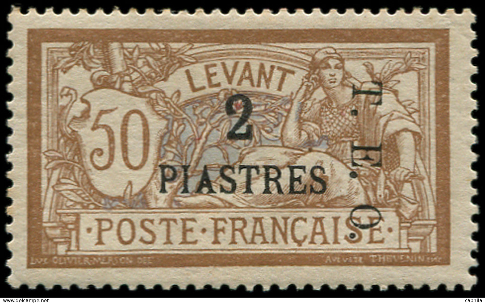 * SYRIE - Poste - 17a, Surcharge à Droite, Signé: 2p. S. 50c. Merson - Unused Stamps