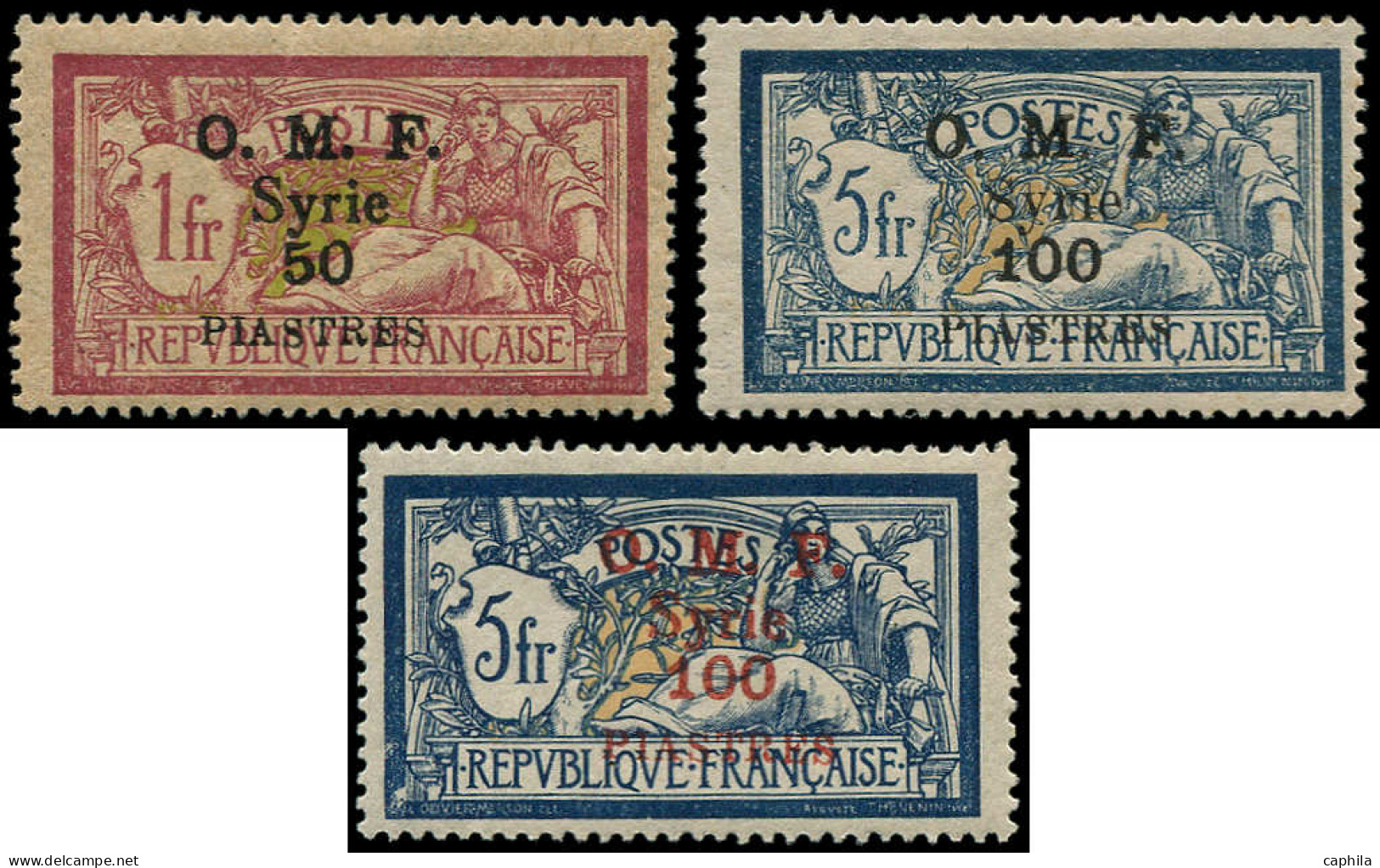 * SYRIE - Poste - 42/44, Signés, 3 Valeurs: Merson - Unused Stamps
