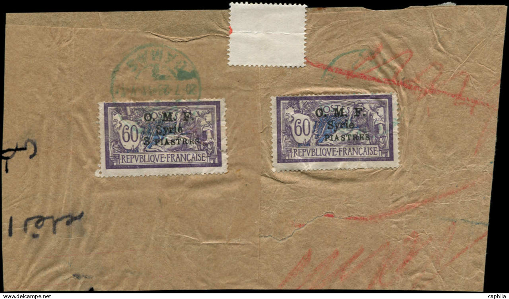 O SYRIE - Poste - 70, Chiffre "3" Absent Sur Fragment: 3p. S. 60c. Merson - Used Stamps