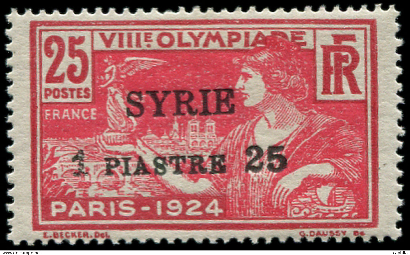 * SYRIE - Poste - 123, "S" Renversé, Tirage 800: J.O. De 1924 (Maury) - Unused Stamps