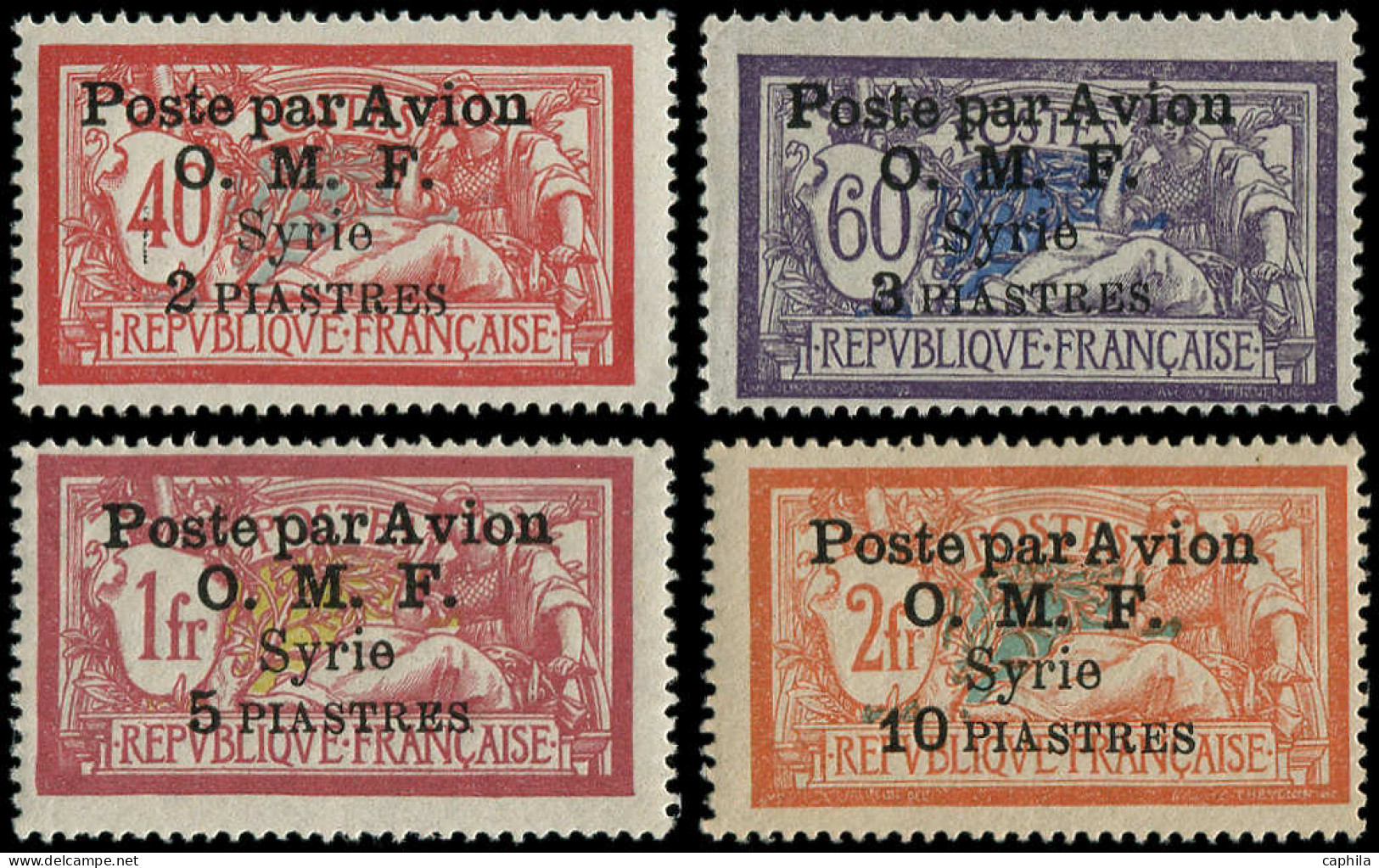 * SYRIE - Poste Aérienne - 10/13, Complet, 4 Valeurs: Merson - Airmail