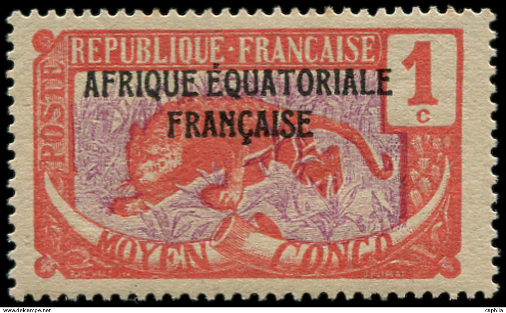 ** TCHAD - Poste - 19a, Sans La Surcharge "Tchad": 1c. Panthère - Unused Stamps