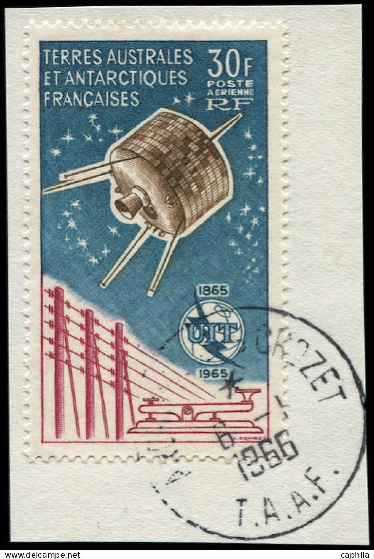 O TERRES AUSTRALES - Poste Aérienne - 9, Oblitéré Sur Fragment 6/1/66: UIT 1965 - Airmail