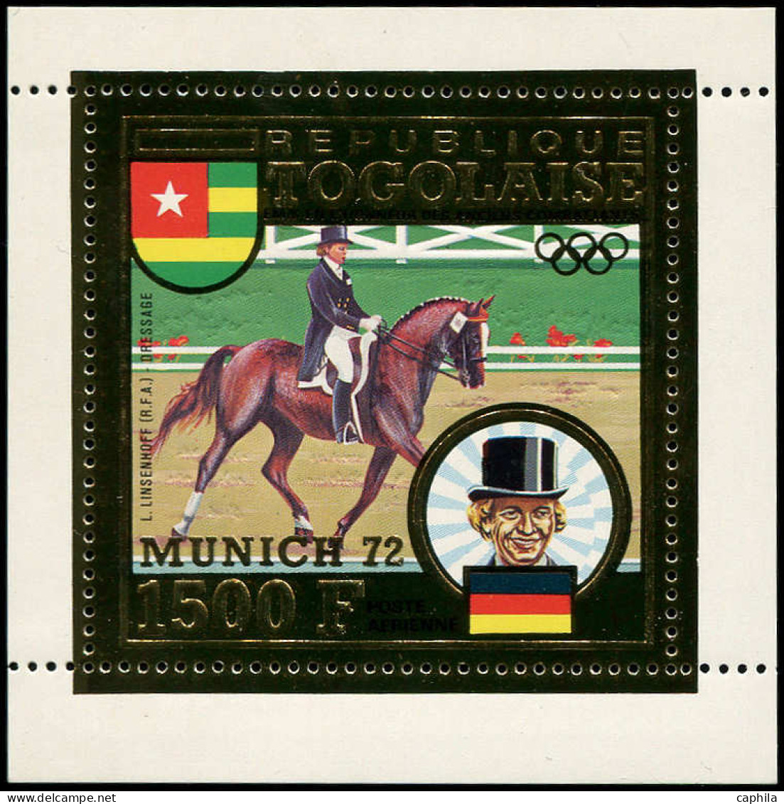 ** TOGO - Blocs Feuillets - 66A, Jeux Olympiques De Munich 1972, équitation (Michel) - Ungebraucht