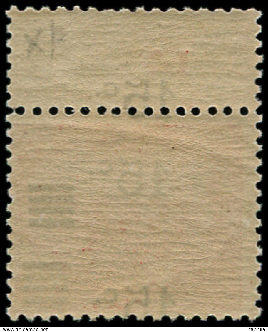 * TUNISIE - Poste - 47a, Double Surcharge à Cheval: 15c. S. 10c. Rouge Laboureur - Unused Stamps