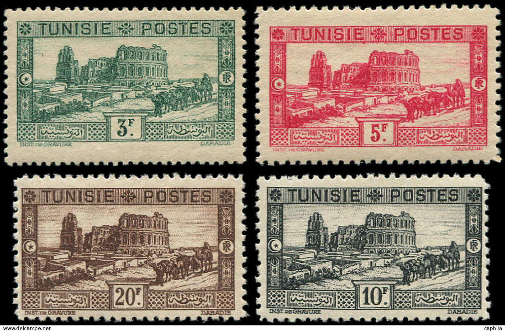 * TUNISIE - Poste - 177/80, Amphithéâtre D'El Djem - Neufs