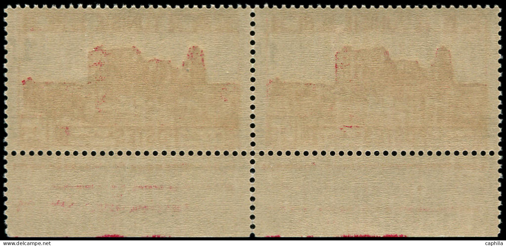 ** TUNISIE - Poste - 224, Paire Surcharge à Cheval, Bdf: 1f. S. 1f25 Amphithéâtre D'El Djem - Unused Stamps