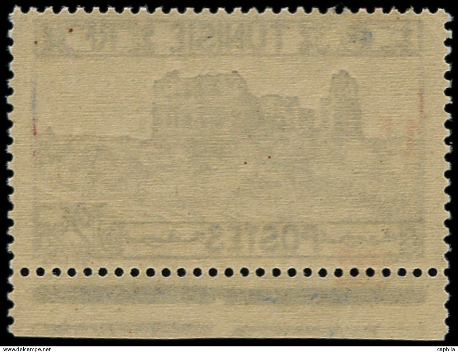 ** TUNISIE - Poste - 226d, Surcharge à Cheval, Totalement à Gauche, Bdf: 1f. S. 2f25 Bleu Amphithéâtre - Unused Stamps