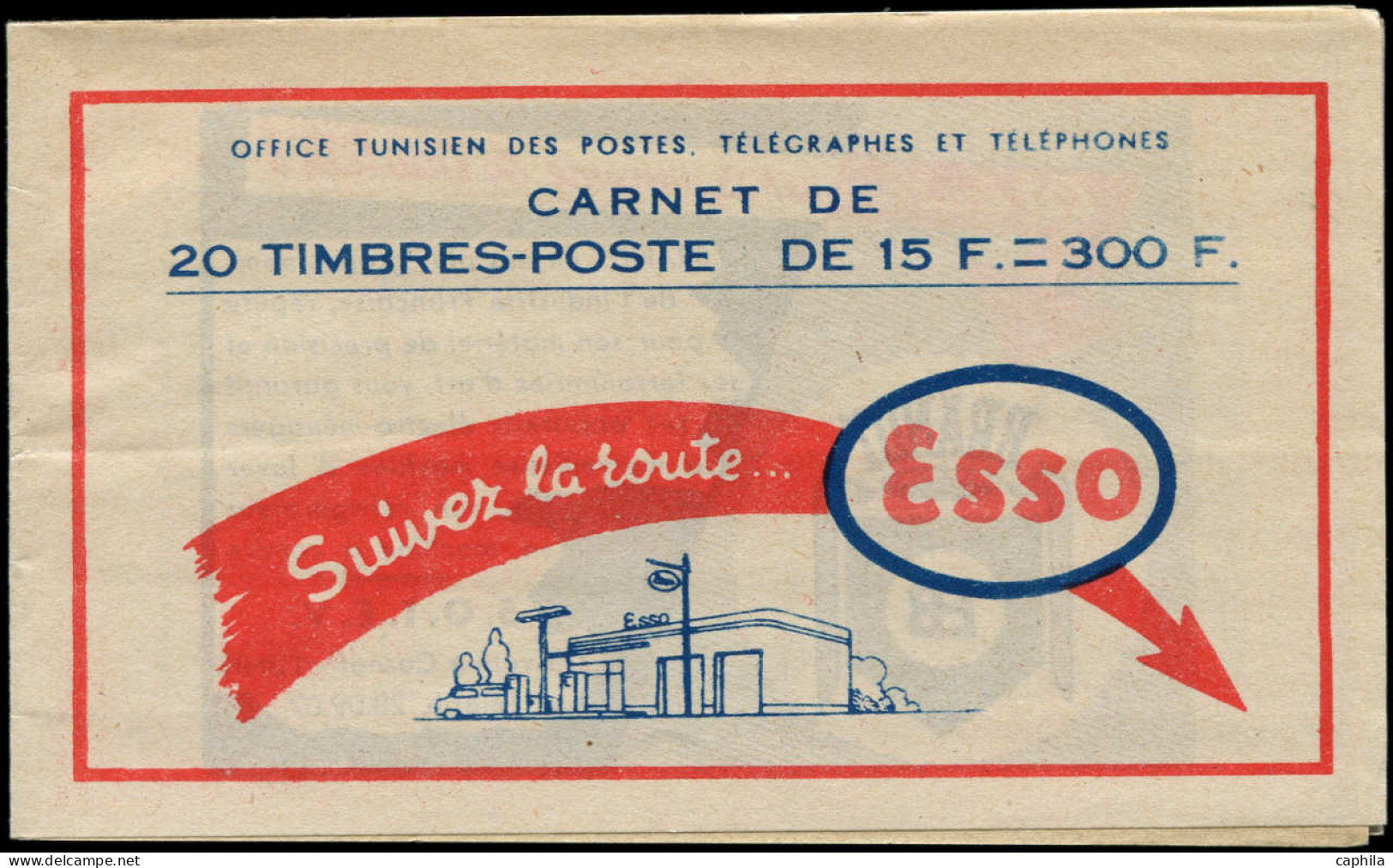 ** TUNISIE - Carnets - C395, Carnet Complet, Luxe: Esso, Station Service - Autres