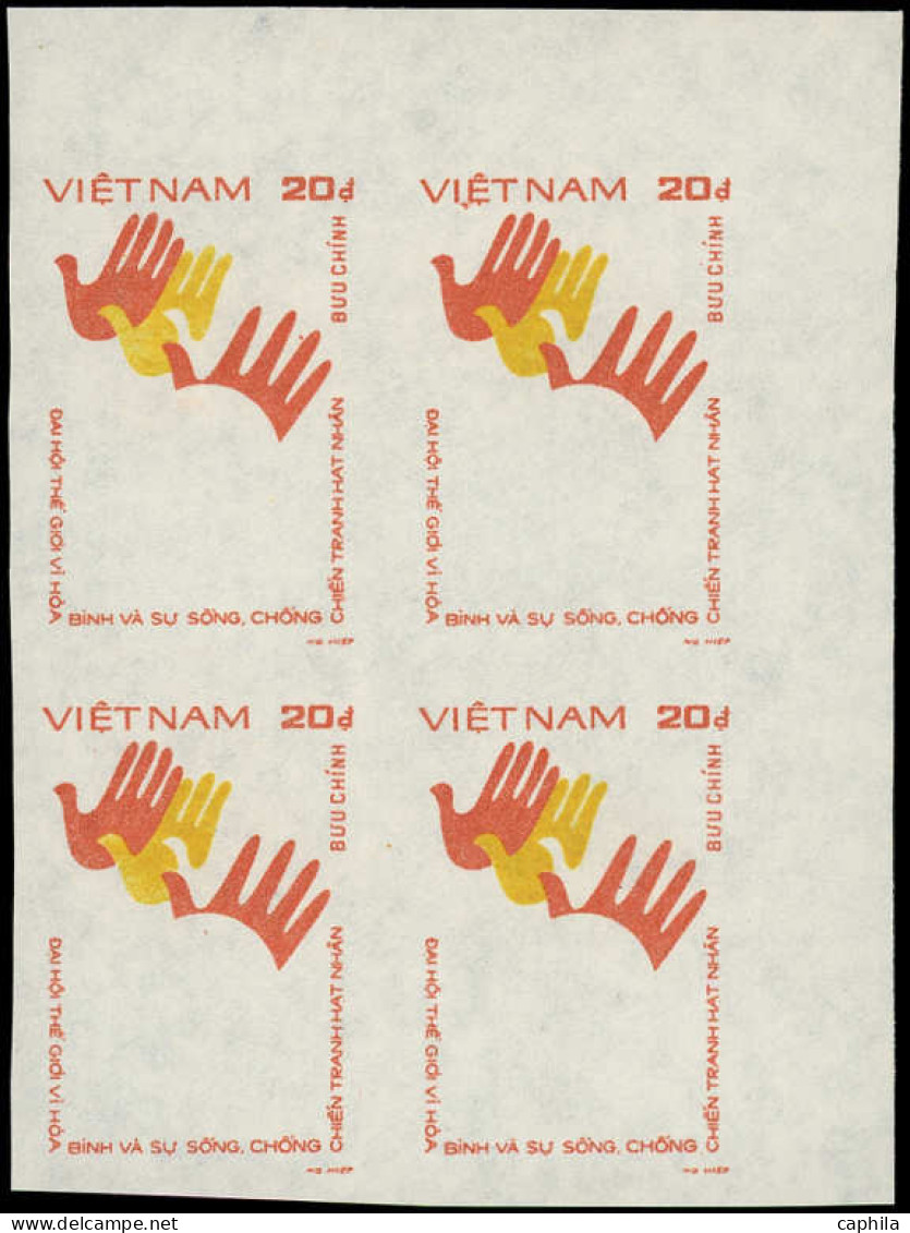 ** VIETNAM - Poste - 469G, Bloc De 4 Non Dentelé, Sans Le Fond (Proof): Conférence De La Paix - Vietnam