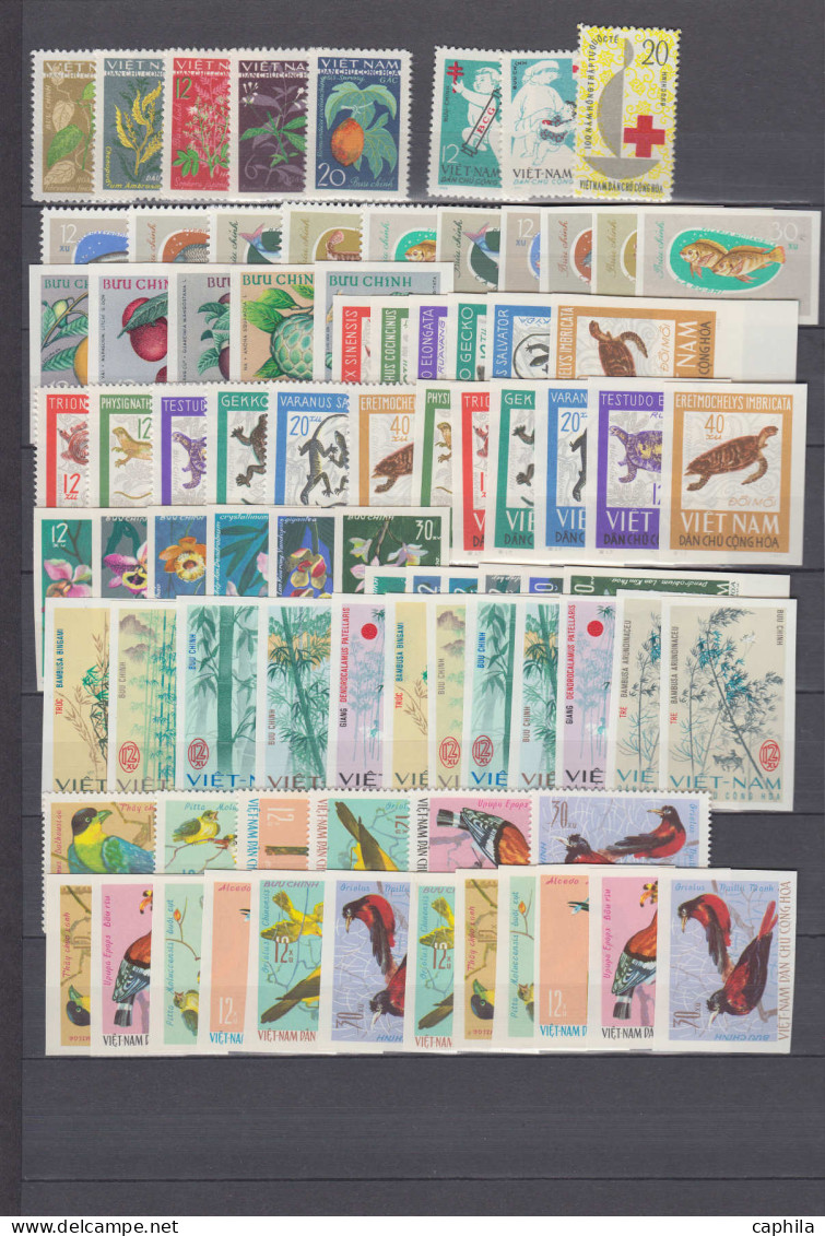 ** VIETNAM DU NORD - Lots & Collections - Petite Collection, Séries Dentelées Et Non Dentelées 1963/1967: Animaux Et Fle - Vietnam