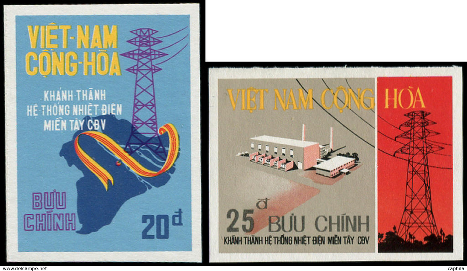 ** VIETNAM DU SUD - Poste - 511/12, Non Dentelés: Journée De L'Electrification - Vietnam