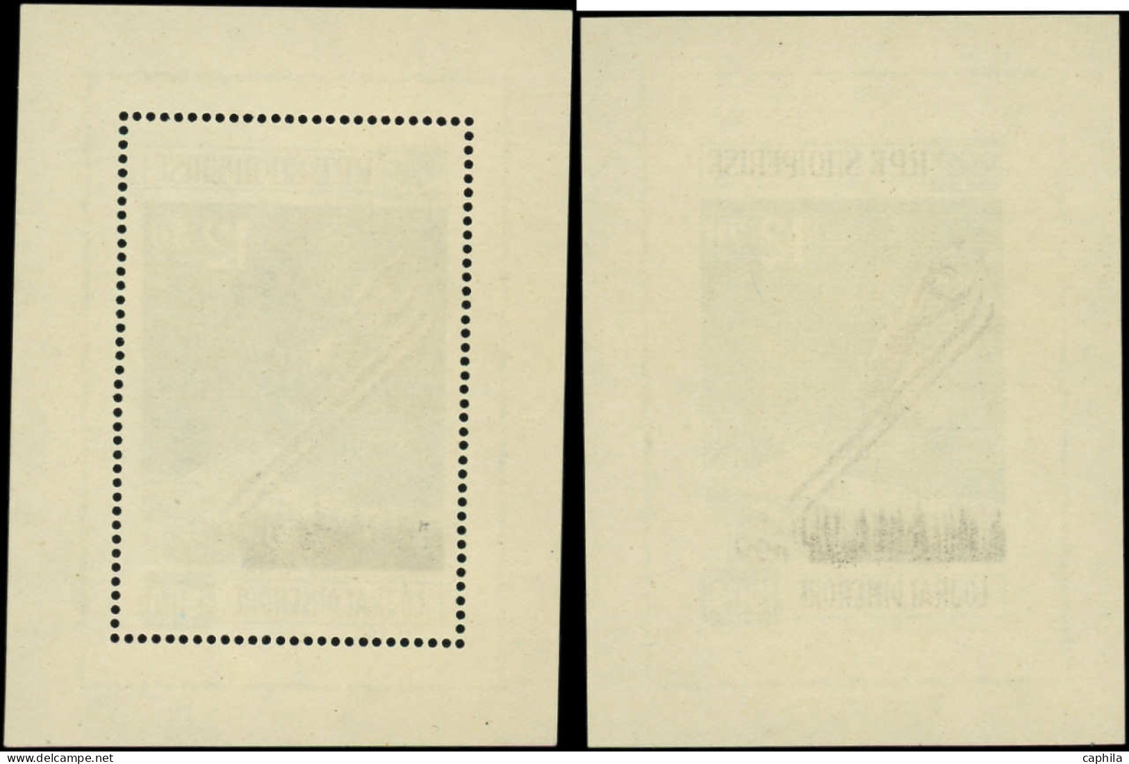 ** ALBANIE - Poste - 667/70 + Bf 6J, Complet Dentelés Et Non Dentelés: J.O. D' Innsbruck 1964 - Albania