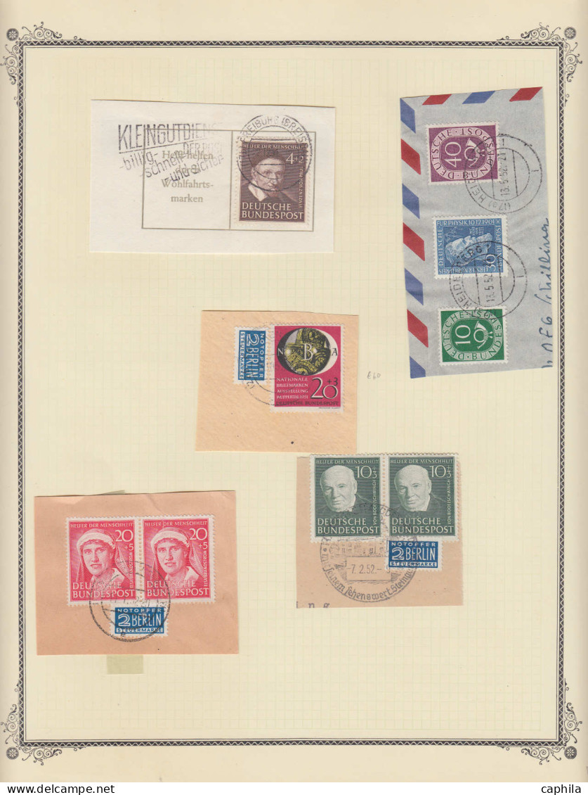 */O ALLEMAGNE - Lots & Collections - Belle collection 1946/1955, RFA neufs complet - Berlin neuf - Bizone séries complèt