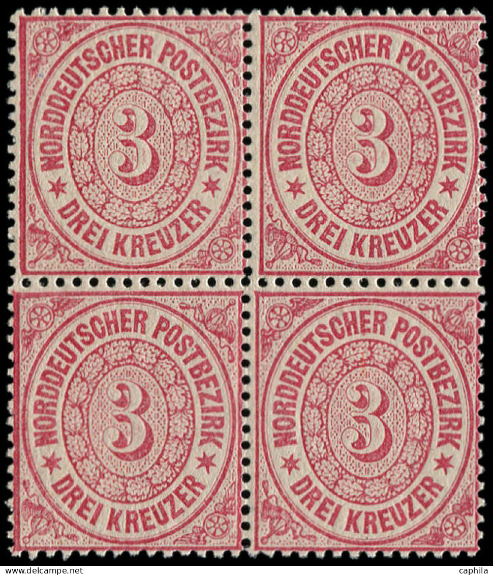 ** ALLEMAGNE  CONFEDE.NORD - Poste - 9, Bloc De 4 Luxe: 3k. Rose-carmin - Other & Unclassified