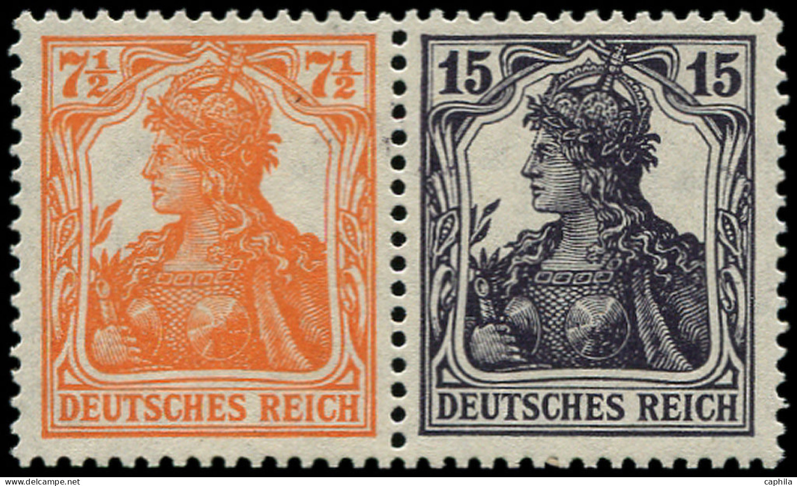 ** ALLEMAGNE EMPIRE - Poste - 98 + 100, Se Tenant (Michel W11): Germania - Unused Stamps