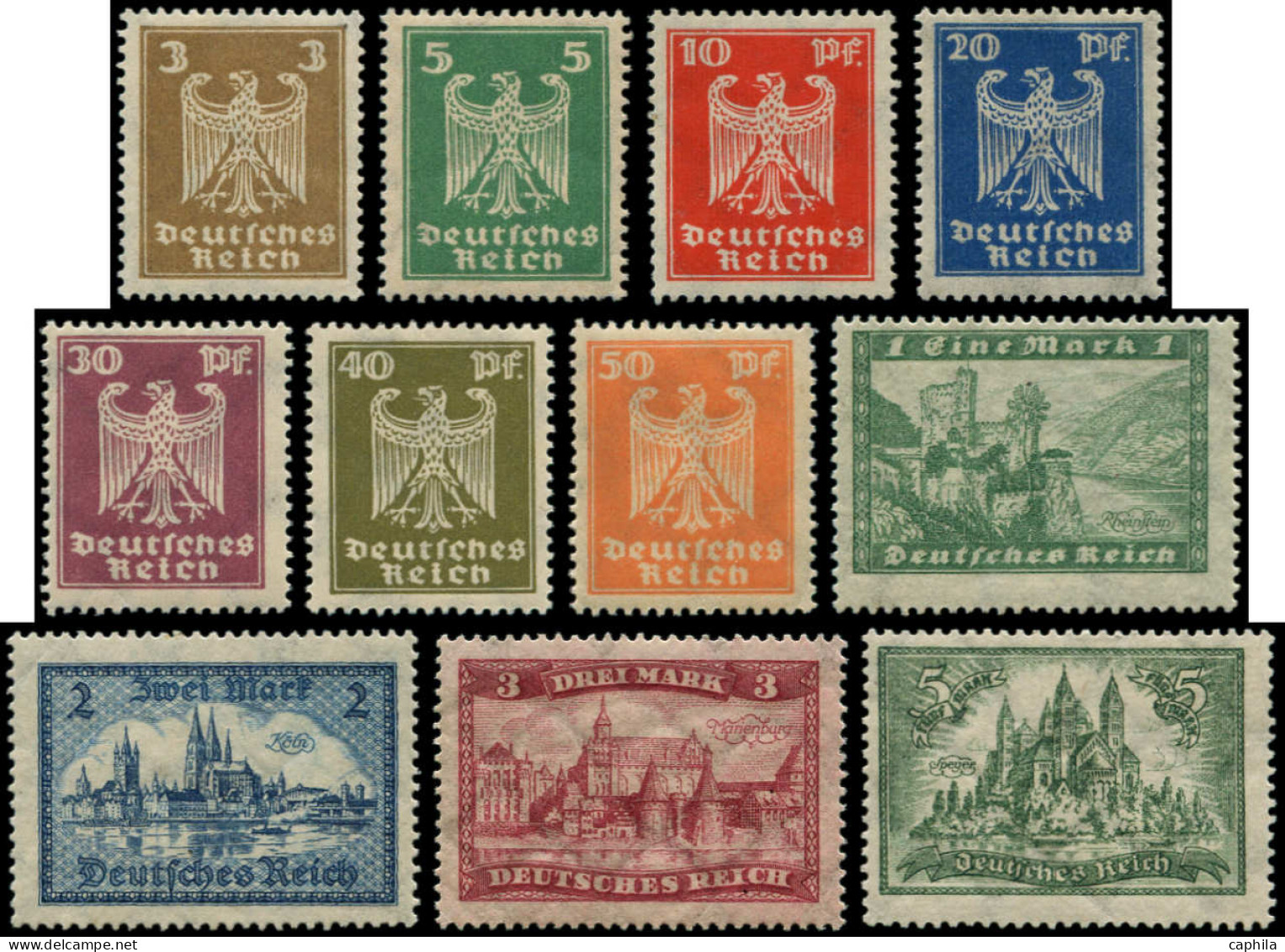 ** ALLEMAGNE EMPIRE - Poste - 348/58, Complet (348 *) - Unused Stamps
