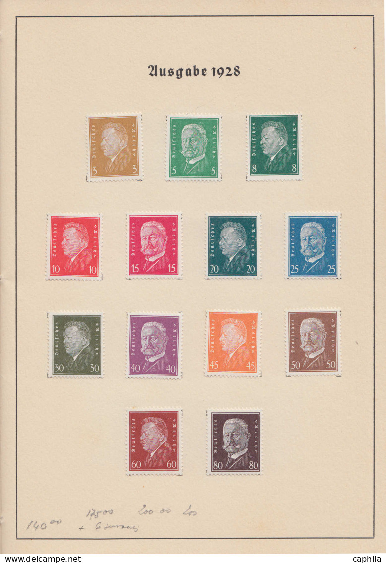 * ALLEMAGNE EMPIRE - Poste - Livret officiel du Congrès de Madrid 1932, contenant les timbres de la période dont Zeppeli