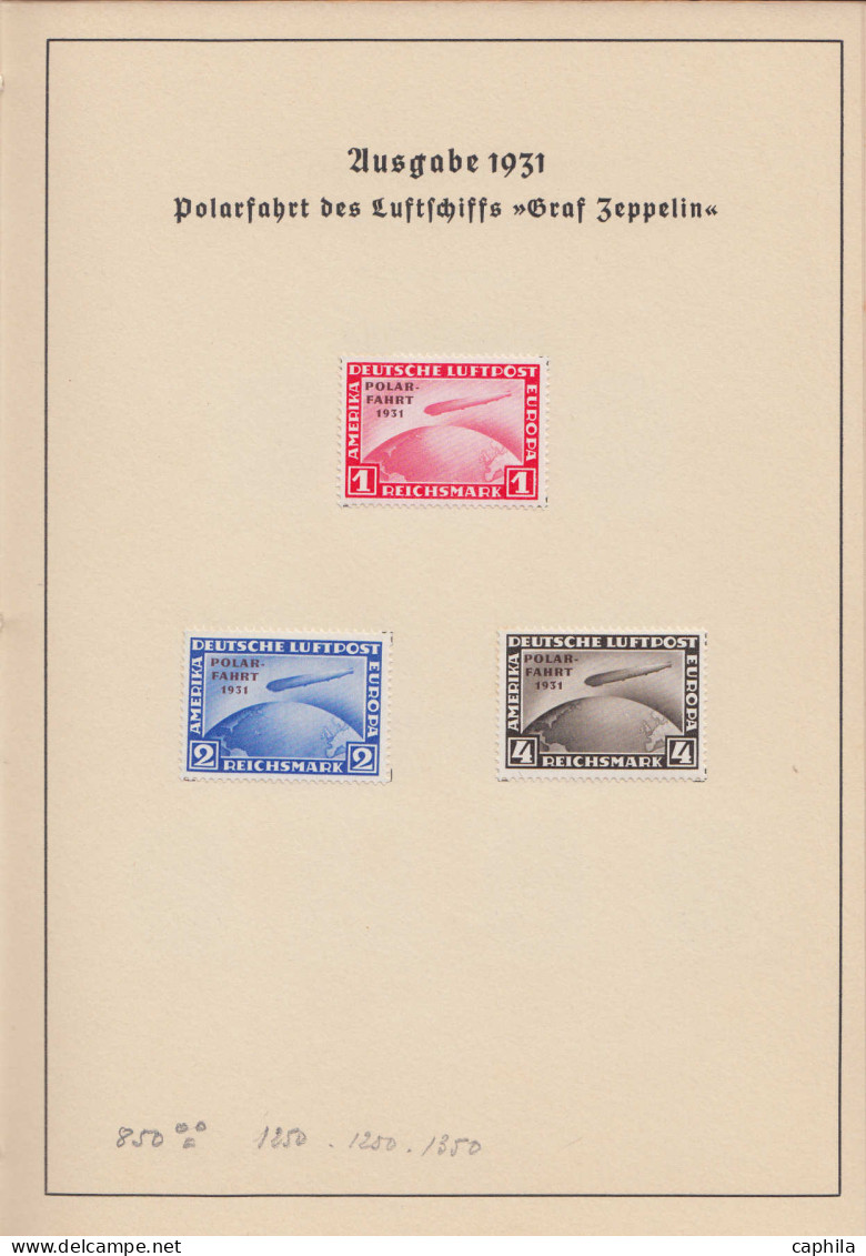 * ALLEMAGNE EMPIRE - Poste - Livret officiel du Congrès de Madrid 1932, contenant les timbres de la période dont Zeppeli