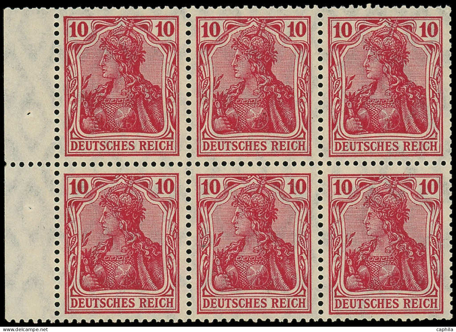 ** ALLEMAGNE EMPIRE - Timbres De Carnets - Michel HB 1.IaA, Feuillet Complet Avec Marge: 10pf. Germania - Other & Unclassified