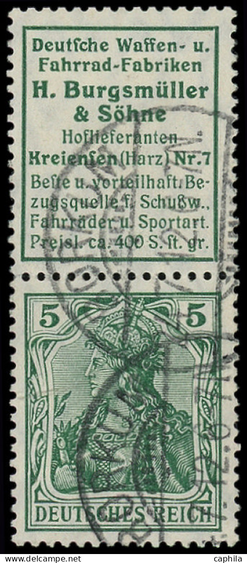 O ALLEMAGNE EMPIRE - Timbres De Carnets - Michel S 1.14: "Waffen, Burgsmuller" + 5pf. Vert - Autres & Non Classés