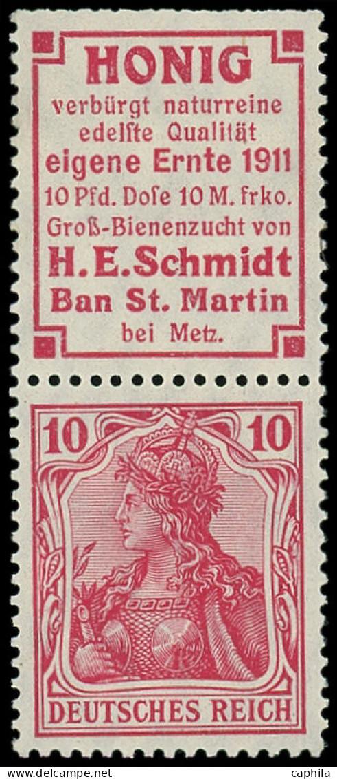 O ALLEMAGNE EMPIRE - Timbres De Carnets - Michel S 2.22: 10pf. Germania: "Honig" (miel) - Altri & Non Classificati