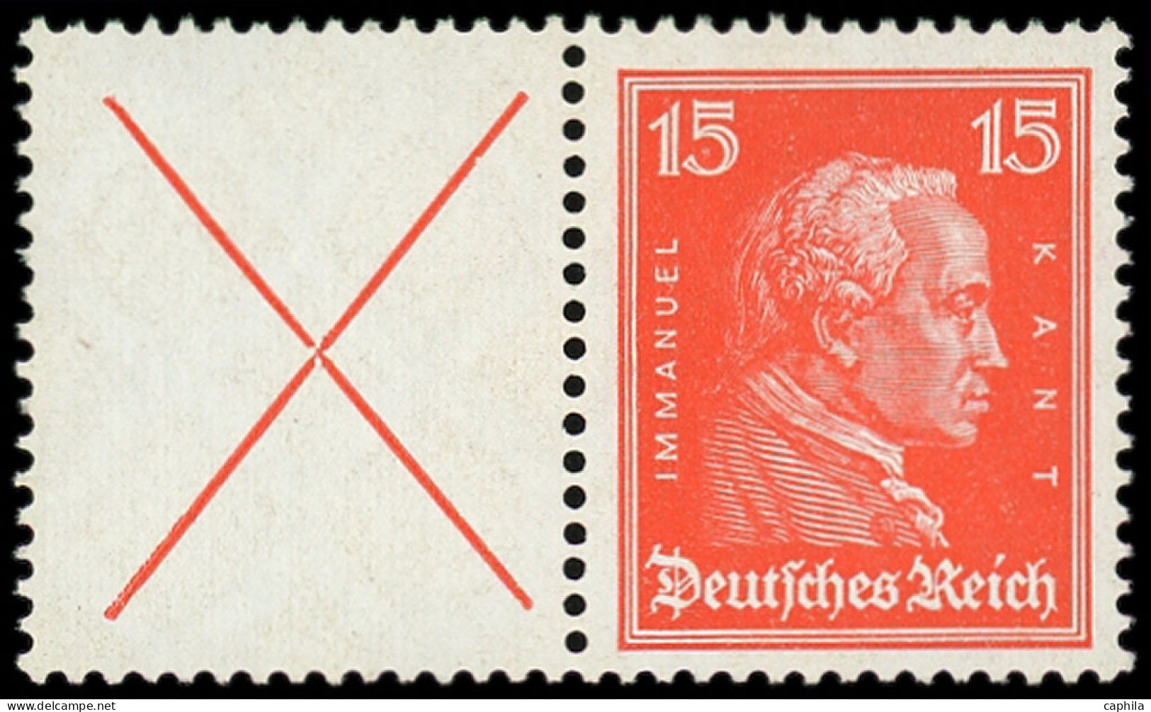 * ALLEMAGNE EMPIRE - Timbres De Carnets - Michel W 23: X+15pf. Kant - Other & Unclassified