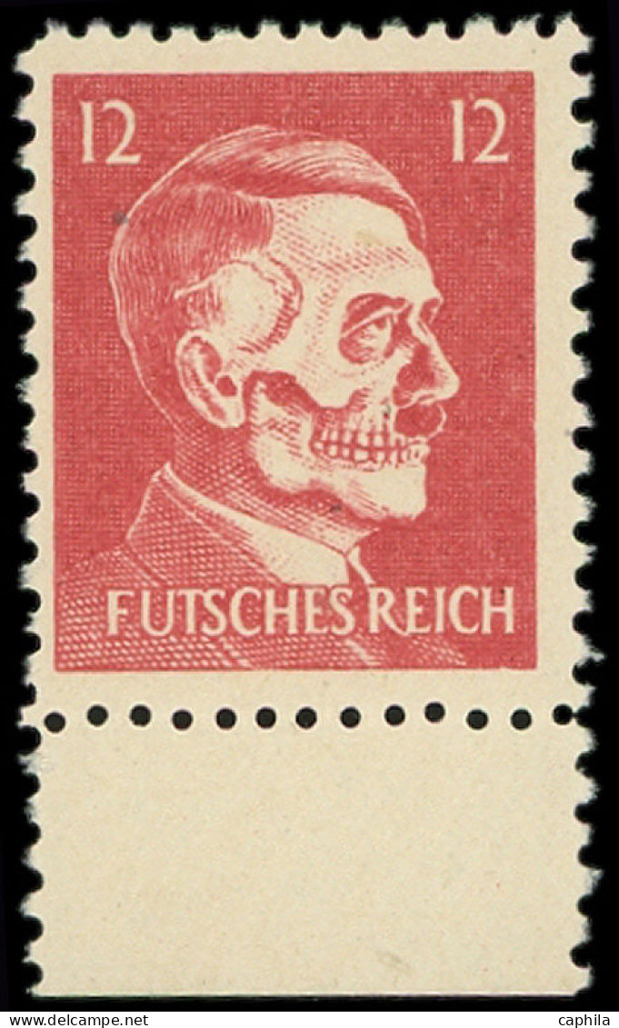 ** ALLEMAGNE FAUX DE PROPAGANDE - Poste - Michel 17, Futsches Reich, Bdf, Certificat Pieles: Tête De Mort - Occupation 1938-45