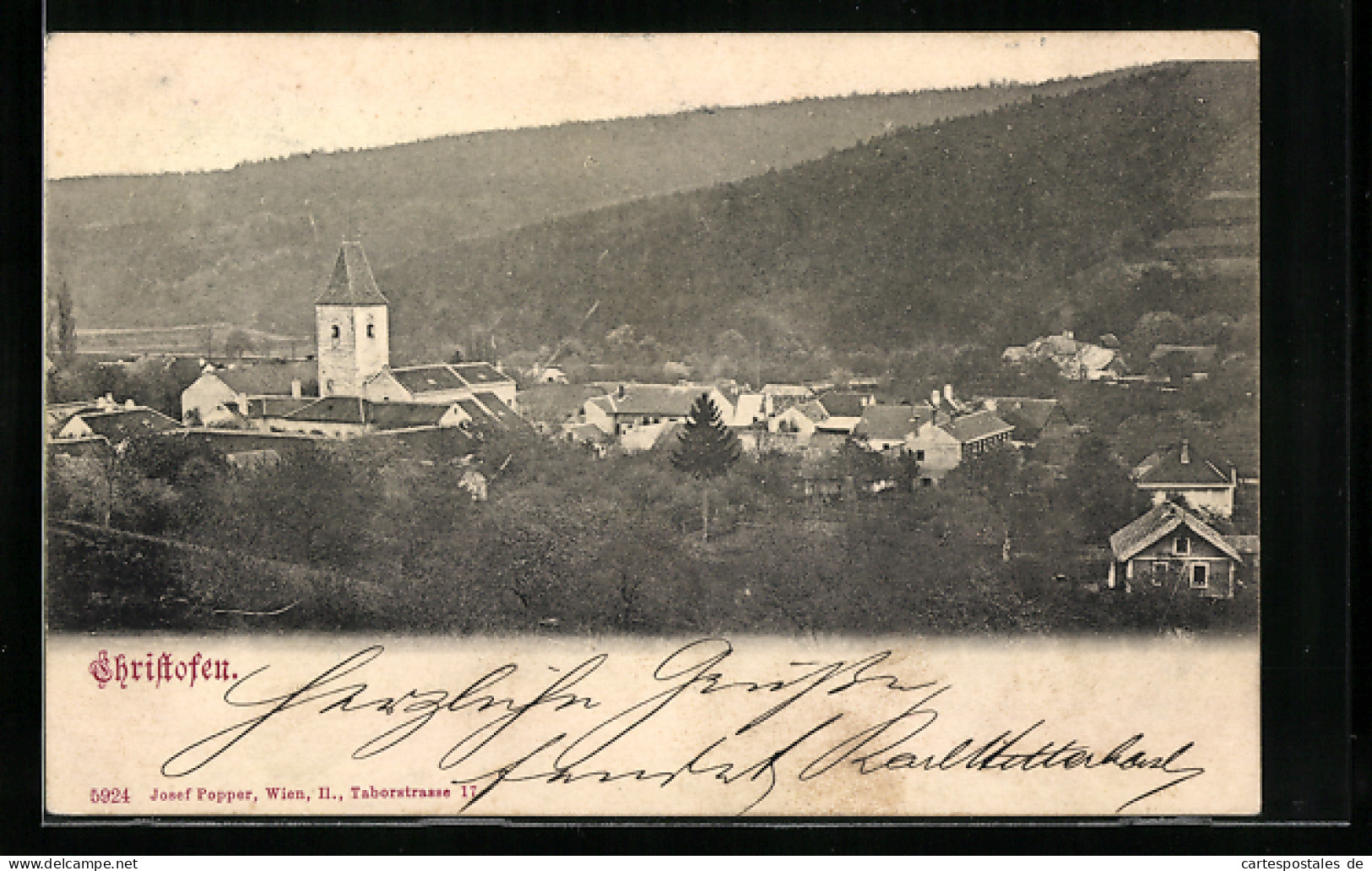 AK Christofen, Ortsansicht Mit Kirchturm  - Autres & Non Classés