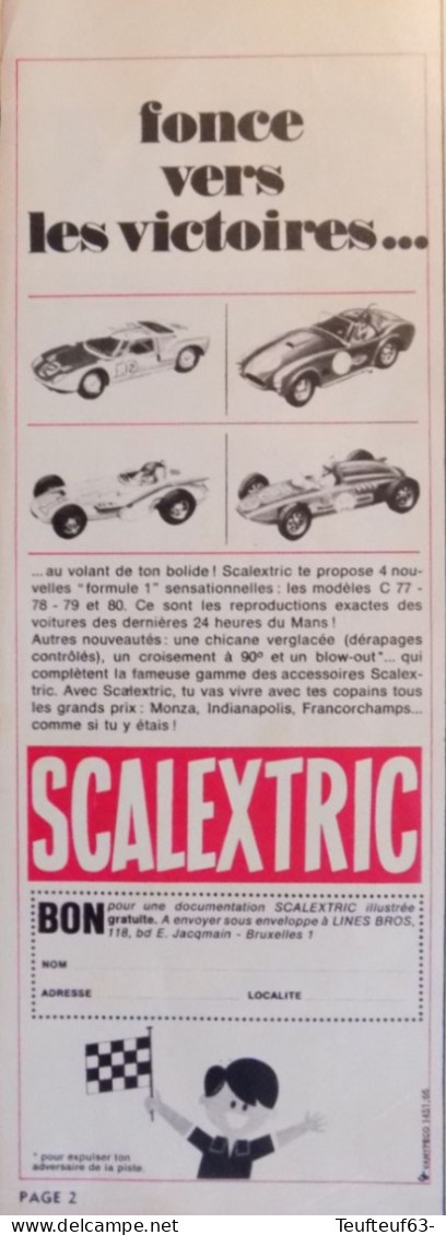 Publicité De Presse ; Jouets Circuit Automobiles Scalextric - Advertising