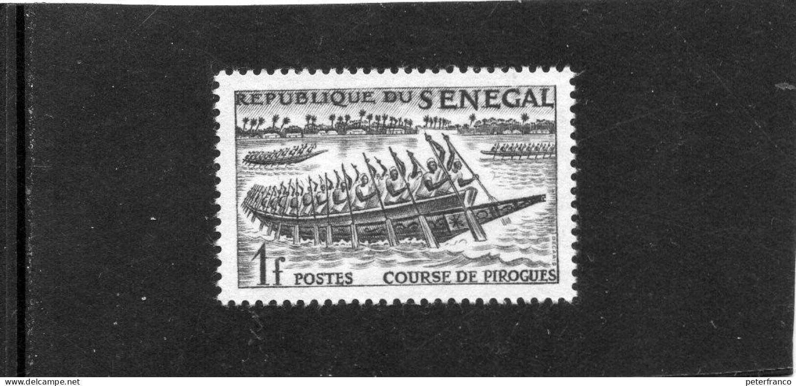 1961 Senegal - Corsa Con La Piroga - Sénégal (1960-...)