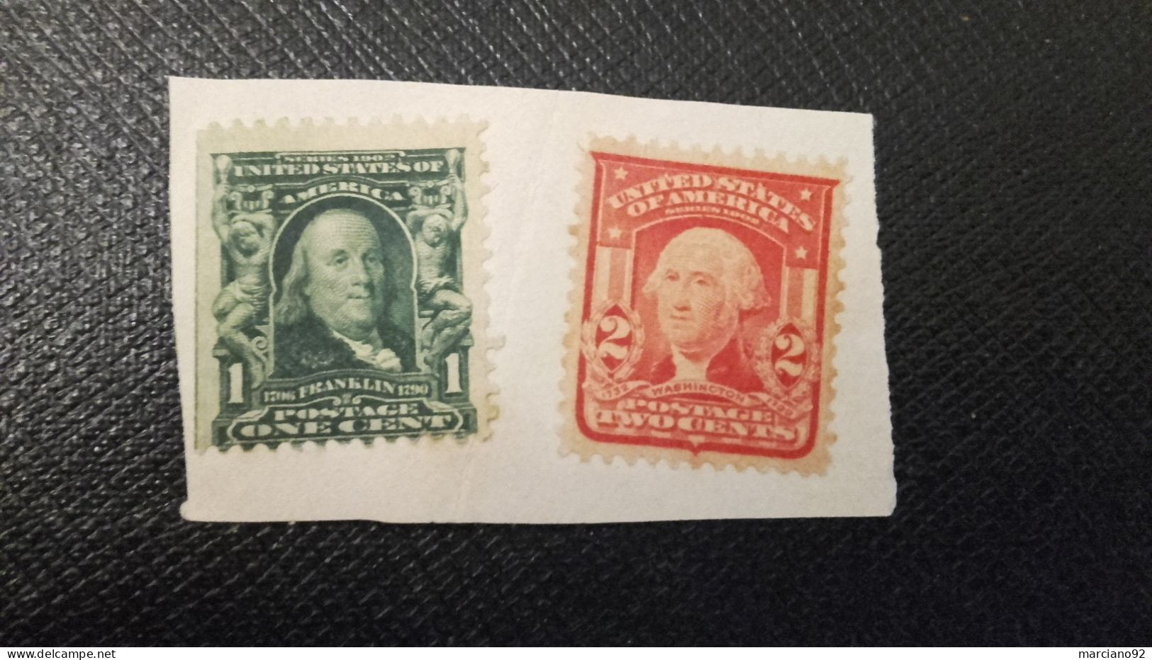 Rares Deux Timbres USA Neufs Sur Fragment - Autres - Amérique