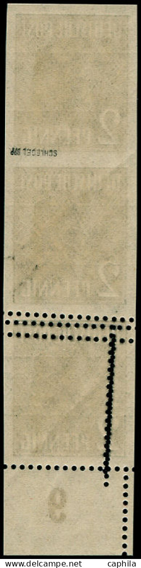 ** ALLEMAGNE BIZONE - Poste - Michel 36 I U + 36 U DR, Bande De 3 Verticale, 1 Exemplaire Dentelé, 1 Exemplaire Non Dent - Otros & Sin Clasificación