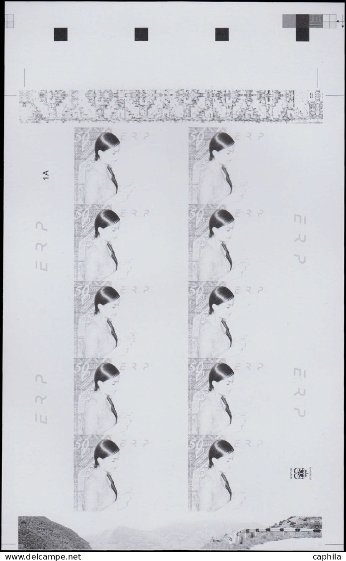 ** ARMENIE HAUT KARABAGH - Poste - 31/33, 7 séries de 3 feuillets de 10, non dentelés + essais de couleurs: Europa 2008