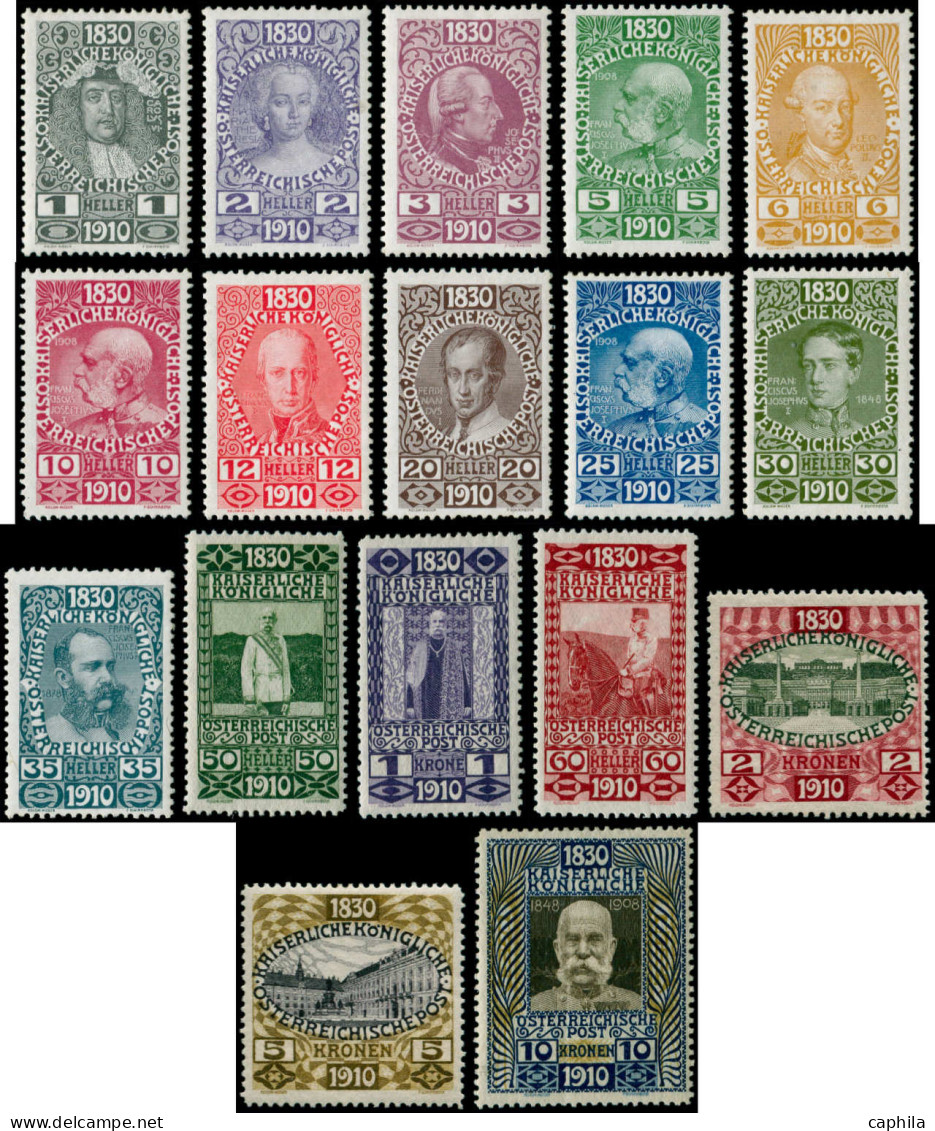 * AUTRICHE - Poste - 119/35, Complet (le 135 Léger Pli): 80ème An. De François Joseph - Unused Stamps