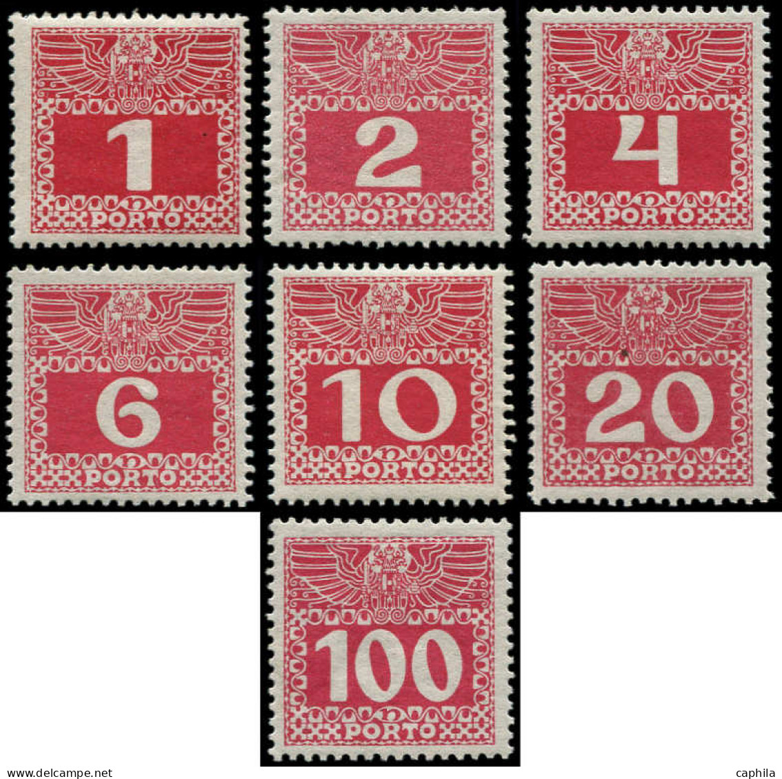 ** AUTRICHE - Taxe - 34a/43aA, Complet, Papier Mince Mat (39 Un Grain D'origine) - Postage Due