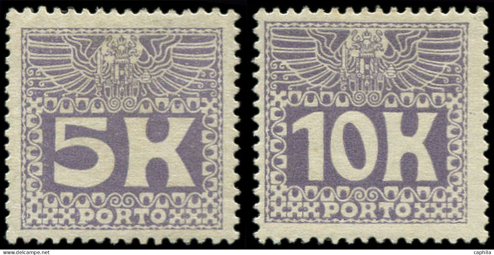 ** AUTRICHE - Taxe - 44/45, Signés Claves: 5k. Et 10k. Violet - Postage Due